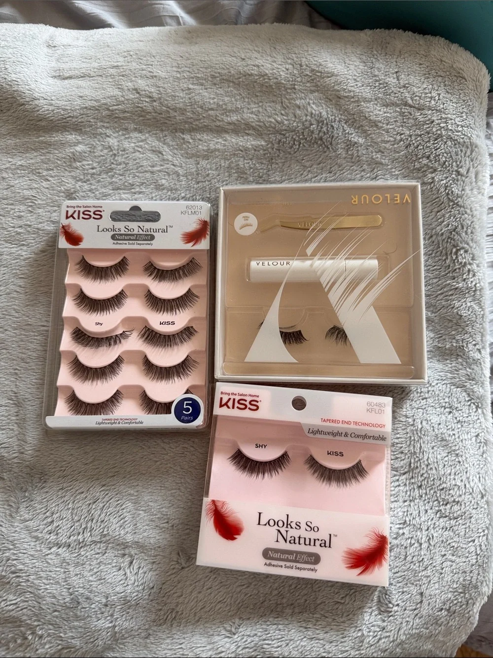 Kiss False Eyelash Variety Pack with Velour Accent Set in Black and White